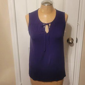 Modcloth Navy Tie-neck Top